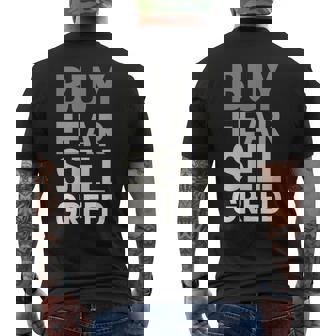 Buy Fearell Greed メンズTシャツ バックプリント - Kawaiitshirt