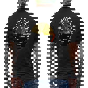 Bwaaah レーシングタコメーター 面白い車愛好家 Revving Heart メンズTシャツ バックプリント - Kawaiitshirt