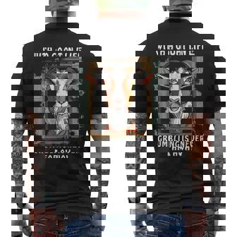 Cabra Cabra Cabra Granja Pasión Insatisfecho Política Cabras Camiseta Hombre Estampado Espalda - Regaloses