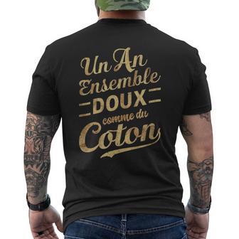 Cadeau 1 An Anniversaire De Mariage Noces De Coton T-shirt imprimé au dos - Cadeauxyz