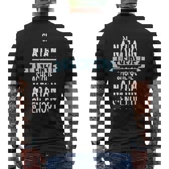 Cadeau Homme Humour Prénom Personnalisé Nathan T-shirt imprimé au dos - Cadeauxyz