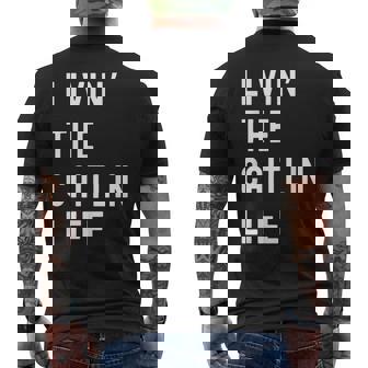 Caitlin の人生を生きている Caitlin メンズTシャツ バックプリント - Kawaiitshirt