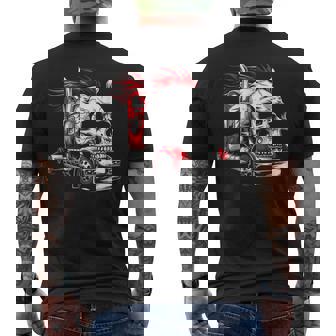 Calavera Camionero Carretera Conductor Camión Camiseta Hombre Estampado Espalda - Regaloses