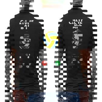 Call The Ball おもしろバレーボール メンズTシャツ バックプリント - Kawaiitshirt