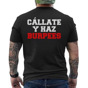 Cállate Y Burpees Regalo Divertido Para Crossfit Y Gimnasio Camiseta Hombre Estampado Espalda - Regaloses