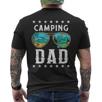 Camping Dad Retro Outdoor Graphic Happy Camper Dad T-shirt da uomo con stampa posteriore - Novitaregali