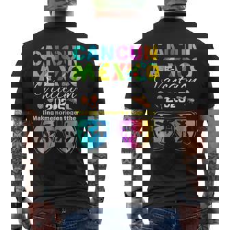 Cancun Mexico Vacation Beach 2025 Trip Group Squad Colorful Men's T-shirt Back Print - Thegiftio