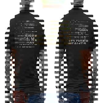 You Can’T Scare Me I Have Two Daughters Fathers Day Dad Men's T-shirt Back Print - Thegiftio UK