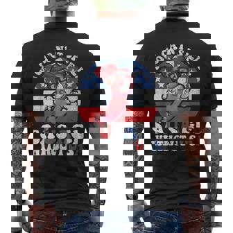 You Cant Spell Sausage Without Usa Bbq 4Th Of July Men's T-shirt Back Print - Thegiftio UK