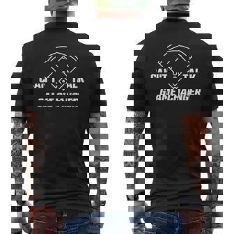 Can't Talk Game Changer Sports Game Baseball Men's T-shirt Back Print - Thegiftio UK