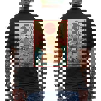 Capybara Anime Graphic Ramen Kawaii Japanese Vintage Capy Men's T-shirt Back Print - Thegiftio