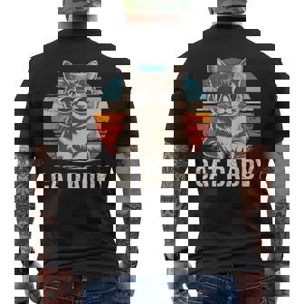 Cat Daddy Cat Lover Dad Fathers Day Men's T-shirt Back Print - Monsterry