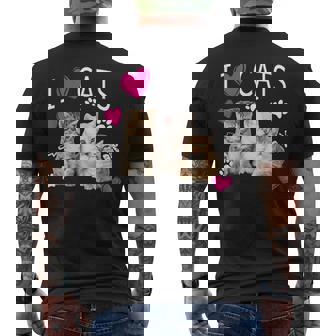 Cat Lover I Love Kittens Camiseta Hombre Estampado Espalda - Regaloses