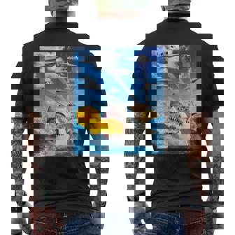 Cat Riding Fire Breathehark レインボー レーザー タコス メンズTシャツ バックプリント - Kawaiitshirt