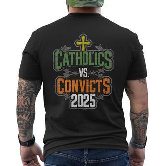 Catholics Vs Convicts College Football Tailgate Game Day Men's T-shirt Back Print - Thegiftio UK