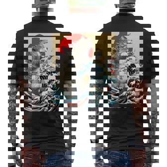 Catzilla 猫日本美術面白い猫 メンズTシャツ バックプリント - Kawaiitshirt