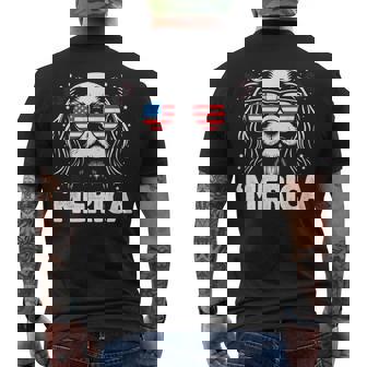 Cavalier King Charles 4Th Of July Merica Patriotic Dog Men's T-shirt Back Print | Mazezy