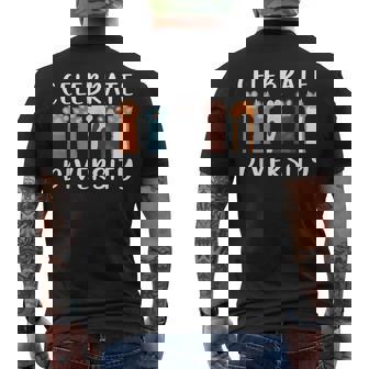 Celebrate The Diversity Of Cat Owner Animal Lover Paw Cat Lovers T-shirt da uomo con stampa posteriore - Novitaregali