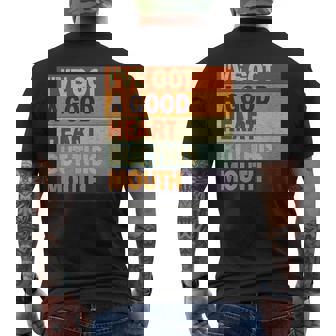 C'est Drôle J'ai Un Bon Cœur Mais Cette Bouche T-shirt imprimé au dos - Cadeauxyz