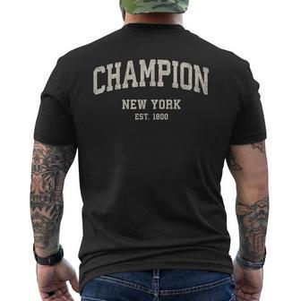 Champion New York Ny Vintage Athletic Sports Men's T-shirt Back Print - Thegiftio UK
