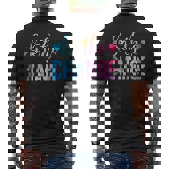 Be The Change Inspirational Motivational Tie Dye Men's T-shirt Back Print - Monsterry
