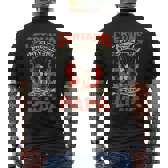 Chasseur Cg Fête Des Pères Adulte Noir Caricature T-shirt imprimé au dos - Cadeauxyz