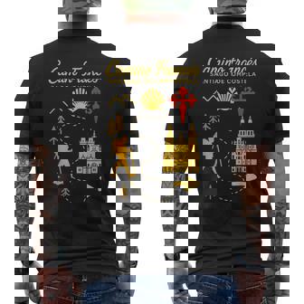 Chemin Deaint-Jacques Compostelle Chemin Français Pèlerinage T-shirt imprimé au dos - Cadeauxyz