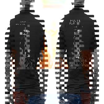 Chemise Deorcière Humoristique Fuck It Witch On Fire T-shirt imprimé au dos - Cadeauxyz