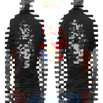 Chemise Drapeau Français Patriotique Coeur Drapeau France Coeur T-shirt imprimé au dos - Cadeauxyz