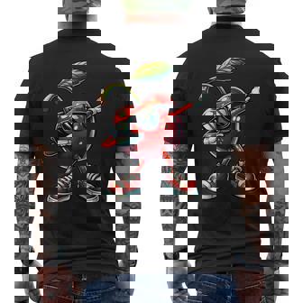 Cherry er s Dabbing Red Cherry Cherry Fruit Men's T-shirt Back Print - Thegiftio