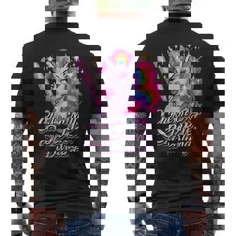 Choke On My Radiance 面白いユニコーンレインボーアティチュード メンズTシャツ バックプリント - Kawaiitshirt