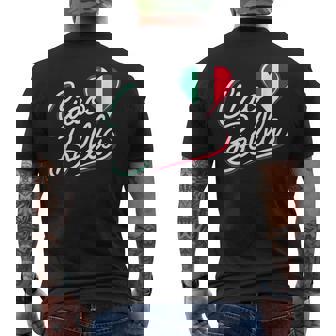 Ciao Bella Italian Italy Flag Men's T-shirt Back Print - Thegiftio