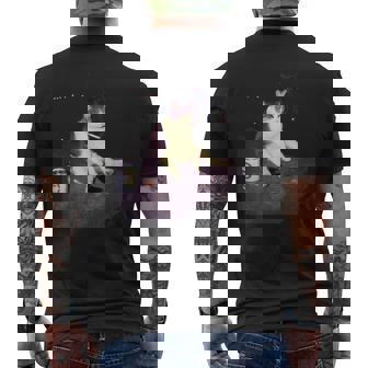 Cigarette Kitten Smoking Cat Meme Stupid Brainrot Men's T-shirt Back Print | Mazezy