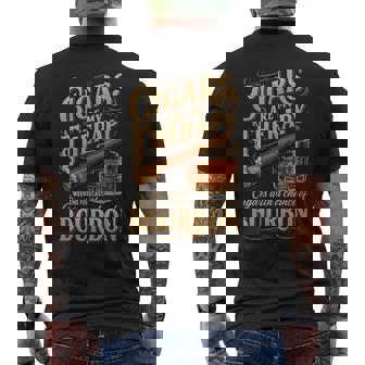 Cigars Are My Therapy Weekend Forecast Bourbonアパレル メンズTシャツ バックプリント - Kawaiitshirt