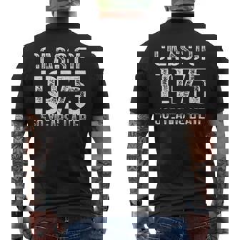 Class Of 1975 Reunion 50 Year Homecoming Alumni Classmates Men's T-shirt Back Print - Thegiftio