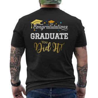 Class Of 2025 Senior Congrats Grad Congratulations 2025 Men's T-shirt Back Print - Thegiftio UK