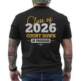 Class Of 2026 Countdown First Day Senior Back To School 2025 Men's T-shirt Back Print - Thegiftio UK