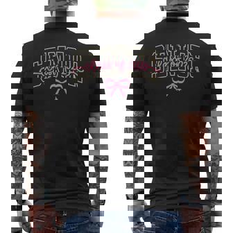 Class Of 2026 Pink Coquette Bow Cap Senior 2026 Graduation Men's T-shirt Back Print - Thegiftio