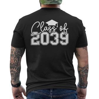 Class Of 2039 Grow With Me Preschool 2039 Graduation Men's T-shirt Back Print - Thegiftio