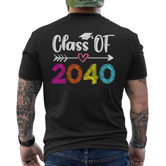 Class Of 2040 Grow With Me First Day Of Kindergarten Men's T-shirt Back Print - Thegiftio UK