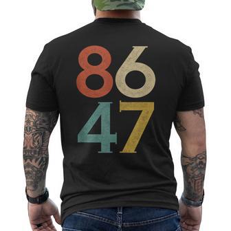 Classic Vintage 80S Style 86 47 Anti Trump Men's T-shirt Back Print - Thegiftio UK