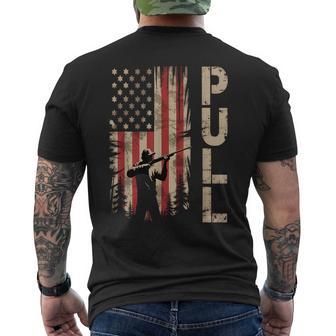 Clay Skeet Shooting Shotgun Skeet Trap Shooting Men's T-shirt Back Print - Thegiftio UK