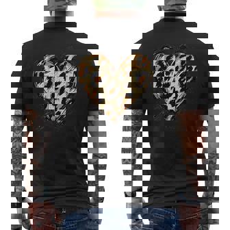Cœur Léopardur La Poitrine Léopard Cœurimple T-shirt imprimé au dos - Cadeauxyz