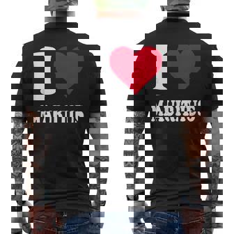Cœur Rouge I Love Maurice T-shirt imprimé au dos - Cadeauxyz
