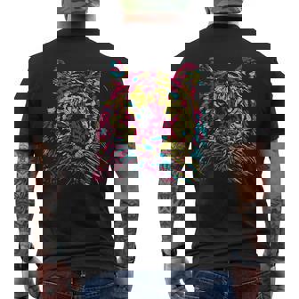 Colorful Tiger Tigers Fashion Graphic メンズTシャツ バックプリント - Kawaiitshirt