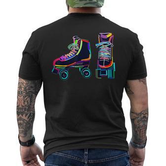 Colourfull Roller Skate Novelty Graphic Rollerskate Skating Men's T-shirt Back Print - Thegiftio UK