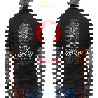 Combattant De Muay Thai Chasseur Boxe Arts Martiaux Hobby T-shirt imprimé au dos - Cadeauxyz