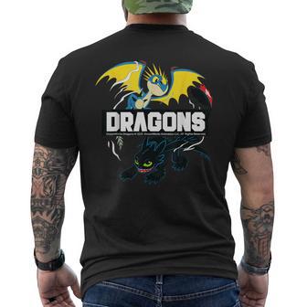 Cómo Entrenar A Tu Dragón Película 2025 Dragones Camiseta Hombre Estampado Espalda - Regaloses