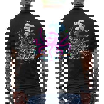 Con Diseño De Chef Deushi De Pulpo Rojo Estilo In Mangas Camiseta Hombre Estampado Espalda - Regaloses