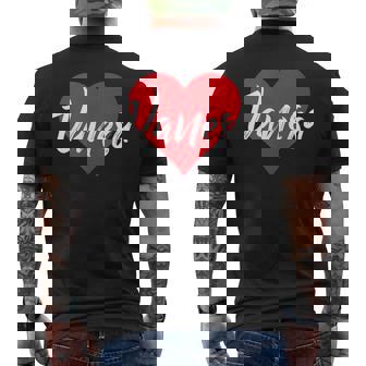 Con El Primer Nombre De I Loveanesa I Heart Named In Mangas Camiseta Hombre Estampado Espalda - Regaloses